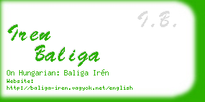 iren baliga business card